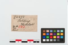 Etiketten zu Bronzehalbmondfibel (NHMW-PRAE-024422)